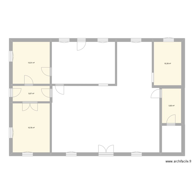 renov 1. Plan de 5 pièces et 51 m2