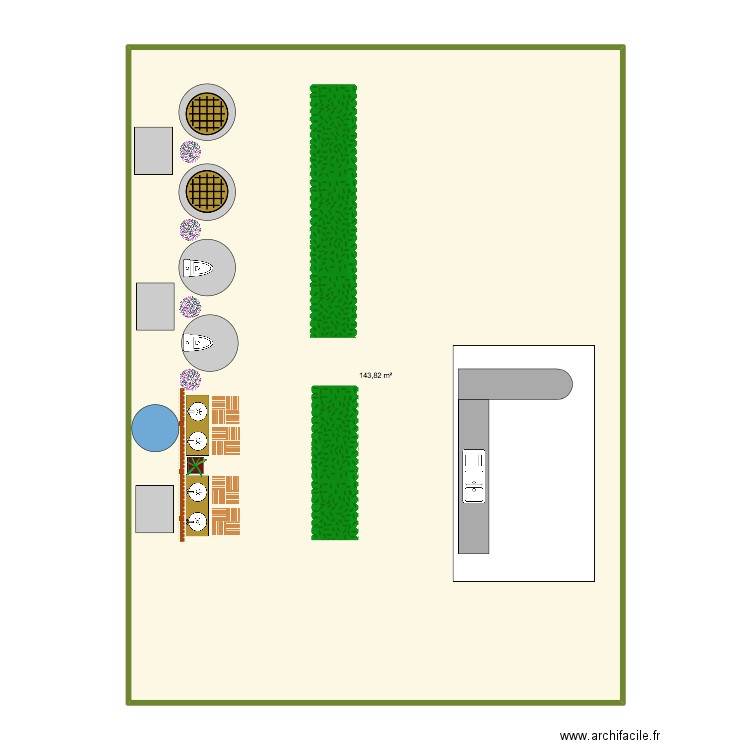 camping wc e cozinha. Plan de 1 pièce et 144 m2