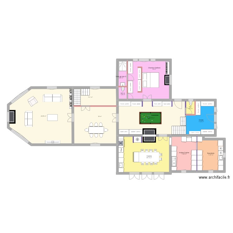 CASTEJA RDC V2 PRO. Plan de 12 pièces et 193 m2