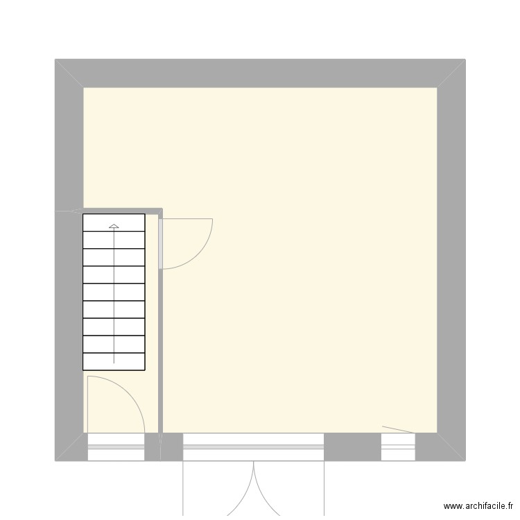 BOHEMIENS 1 TER RDC. Plan de 2 pièces et 26 m2