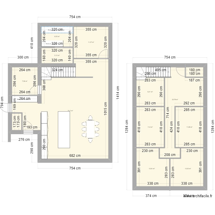 SAINT-JEAN NOBLES. Plan de 13 pièces et 187 m2