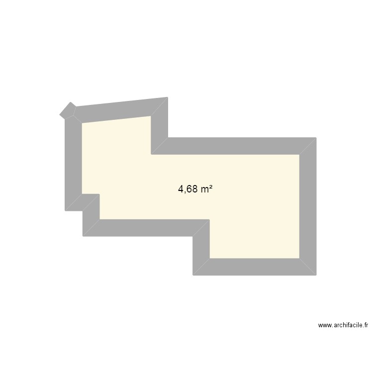 wc+salle de bain. Plan de 1 pièce et 5 m2