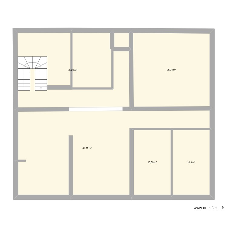 saint mandrier etage. Plan de 5 pièces et 129 m2