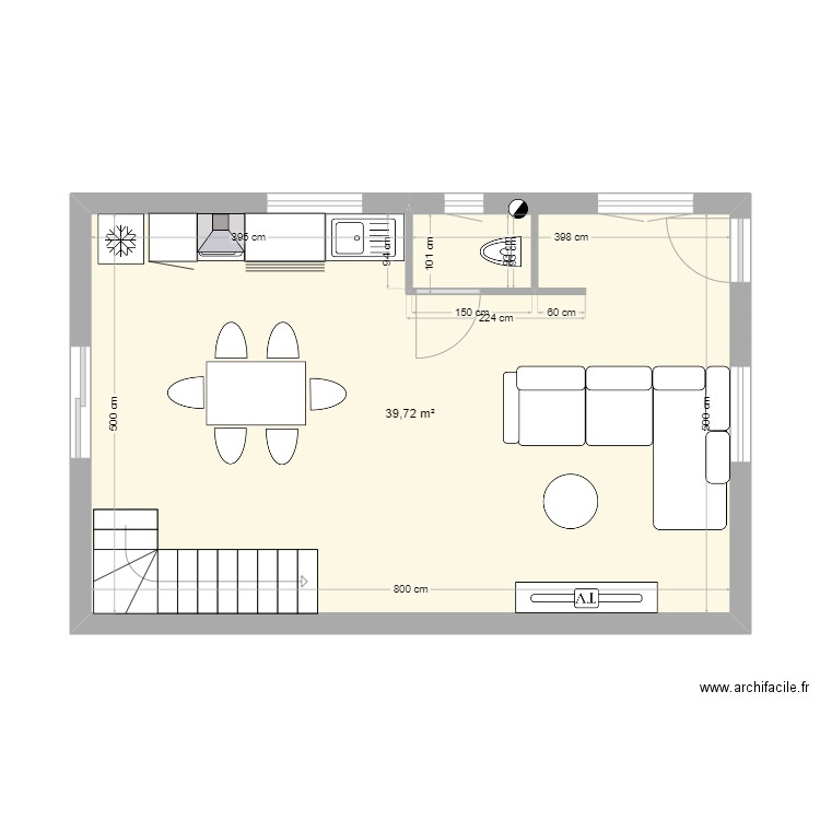 Arthur Hilsenheim 2. Plan de 1 pièce et 40 m2