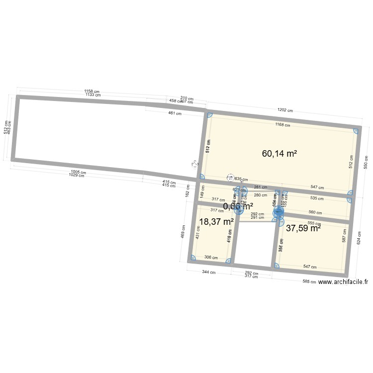 projet maison saint erblon. Plan de 12 pièces et 325 m2