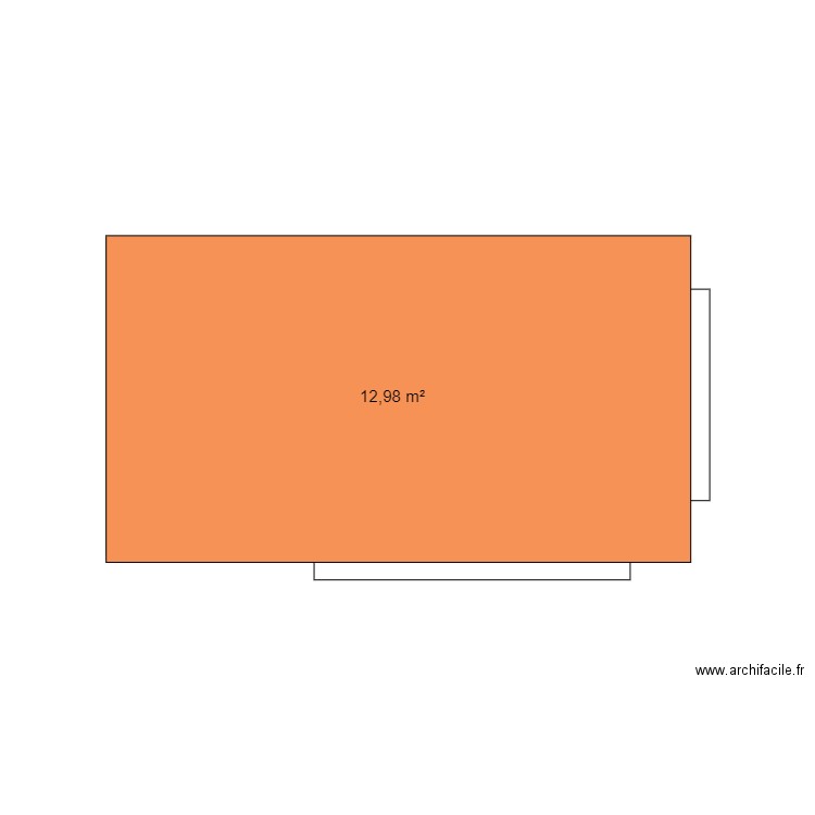 cuisine d'ete. Plan de 1 pièce et 13 m2