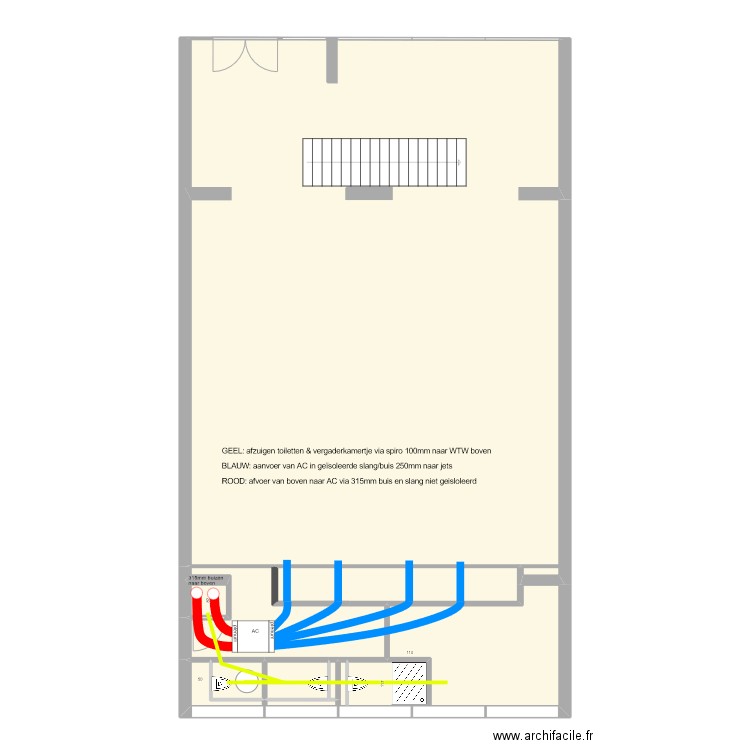 94B ventilatie-oud. Plan de 8 pièces et 166 m2