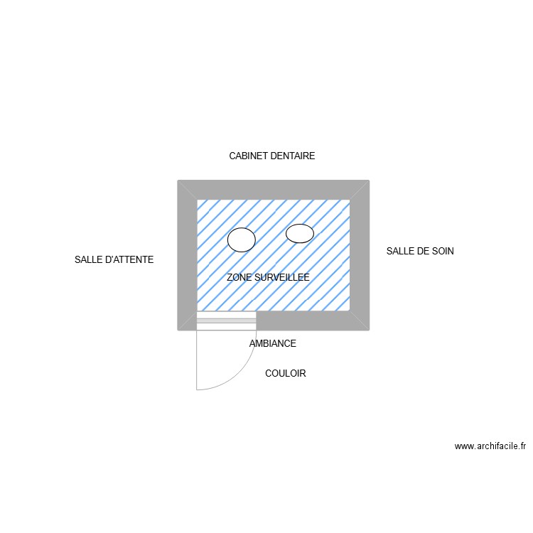 le roux. Plan de 1 pièce et 3 m2