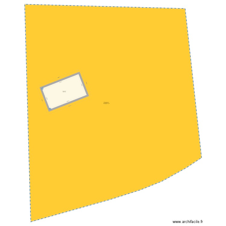 Cadastre A1360. Plan de 1 pièce et 51 m2