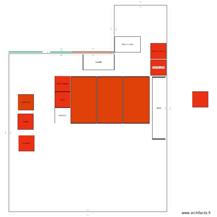 JPO1. Plan de 1 pièce et 987 m2