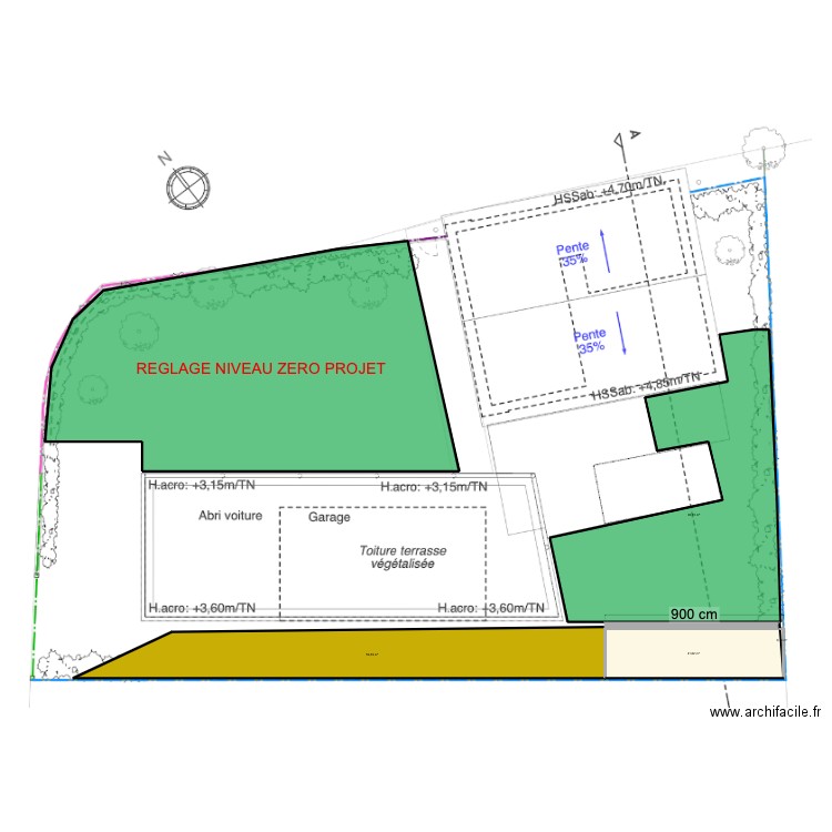 REGLAGE TERRE. Plan de 5 pièces et 362 m2