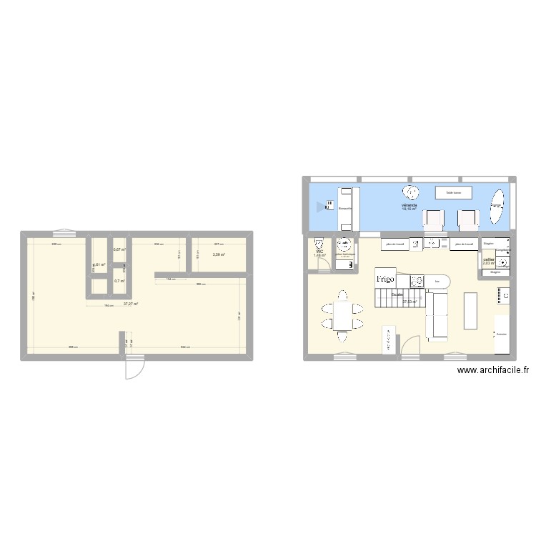 Maison Cauvigny. Plan de 10 pièces et 104 m2