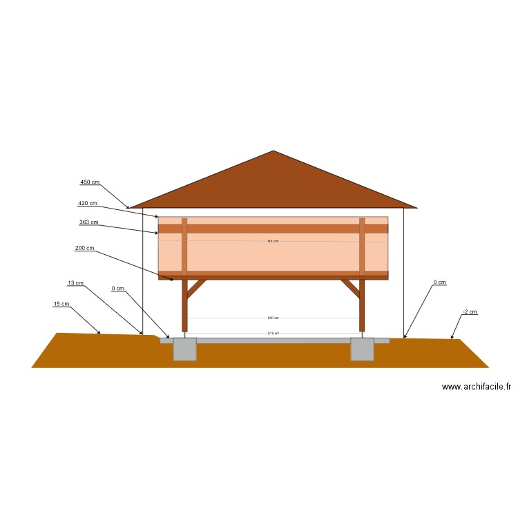 Coupe Maison Nord. Plan de 0 pièce et 0 m2