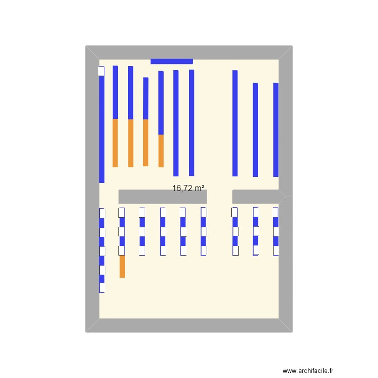 Bâtiment 1. Plan de 1 pièce et 17 m2