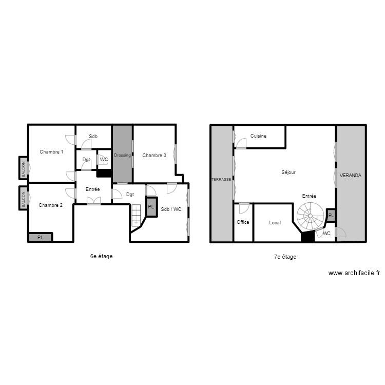 MANSOUR DUPLEX. Plan de 24 pièces et 89 m2