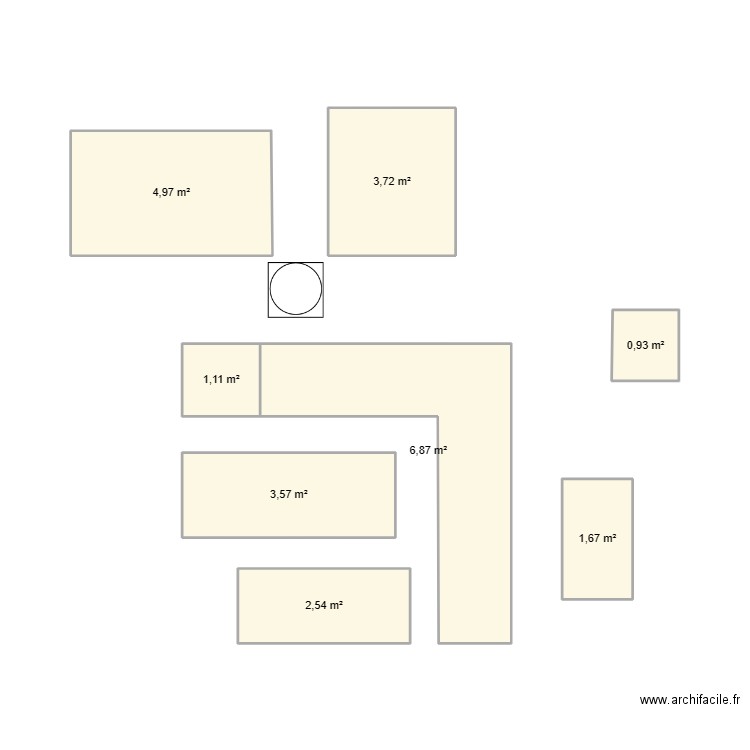 O' CAFÉ. Plan de 8 pièces et 25 m2