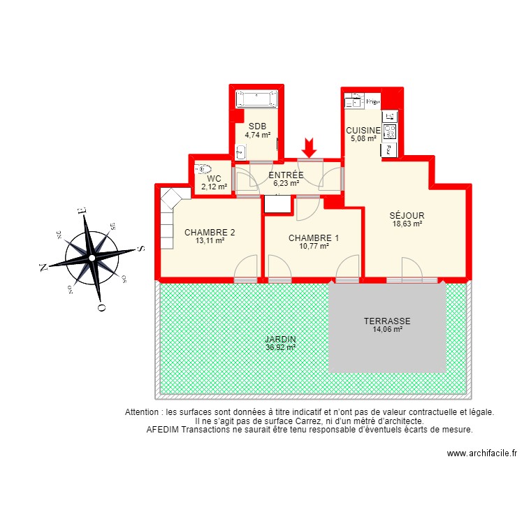 BI 21089 -. Plan de 14 pièces et 129 m2