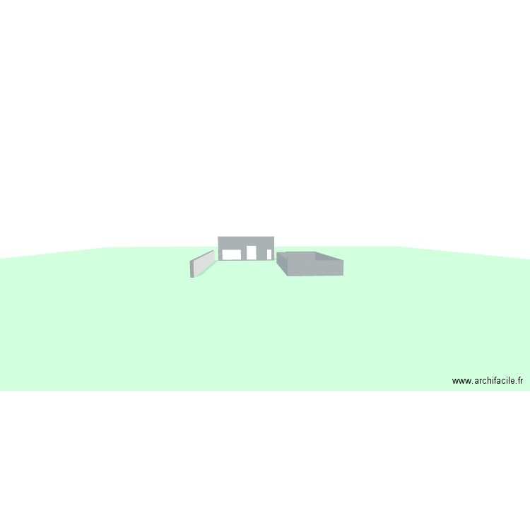 Bâtiment face. Plan de 4 pièces et 175 m2