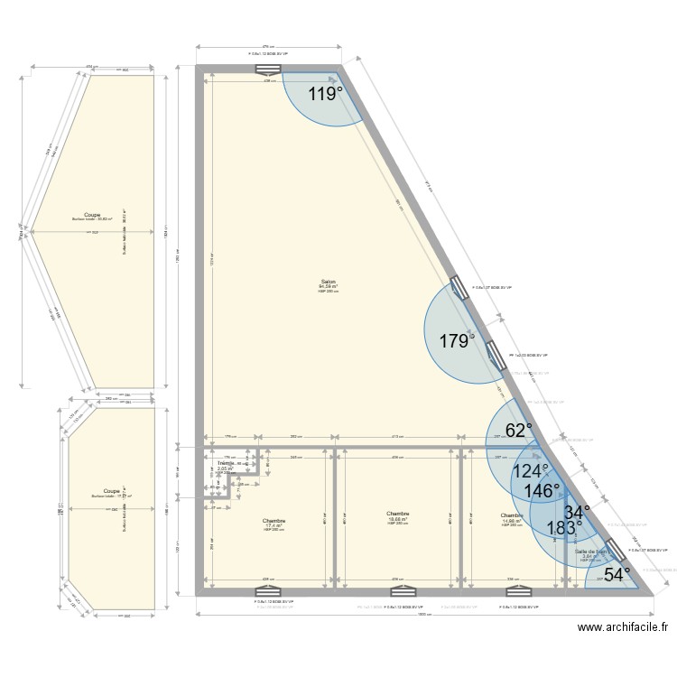  ML25000816  TRINDADE. Plan de 9 pièces et 298 m2