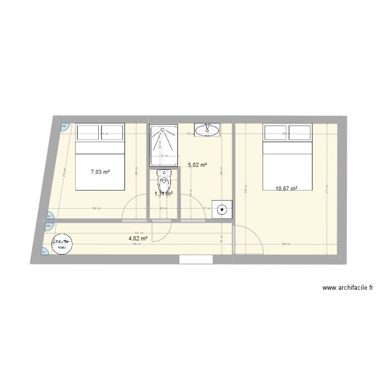 plan 2. Plan de 5 pièces et 29 m2