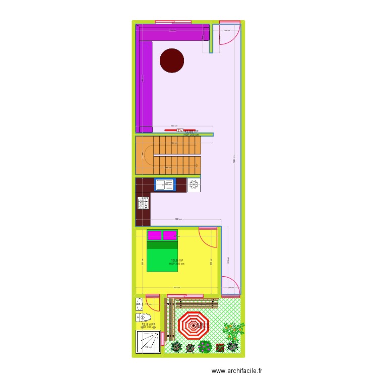 AZIZ tamantit1. Plan de 4 pièces et 66 m2