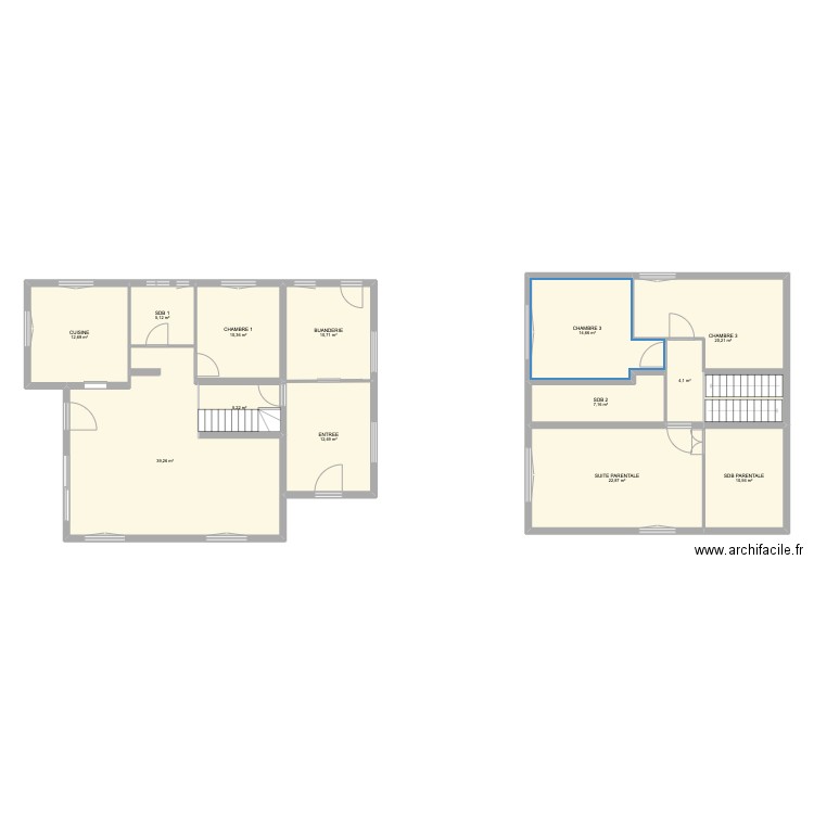 EV VIF. Plan de 13 pièces et 175 m2