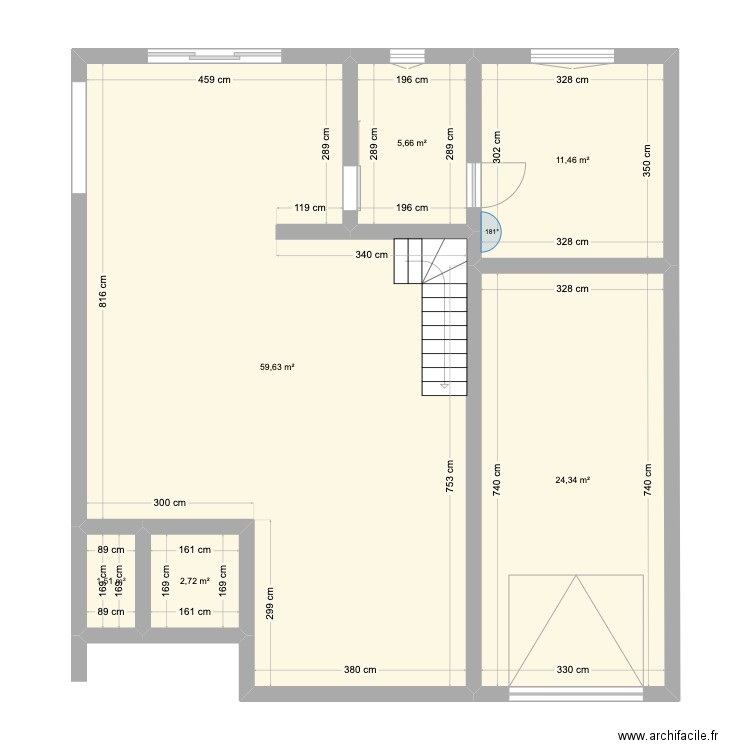 Acigné. Plan de 6 pièces et 105 m2