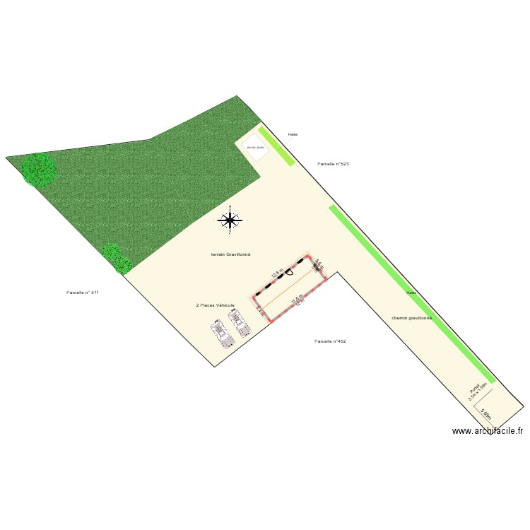 PLAN DE MASSE. Plan de 1 pièce et 58 m2