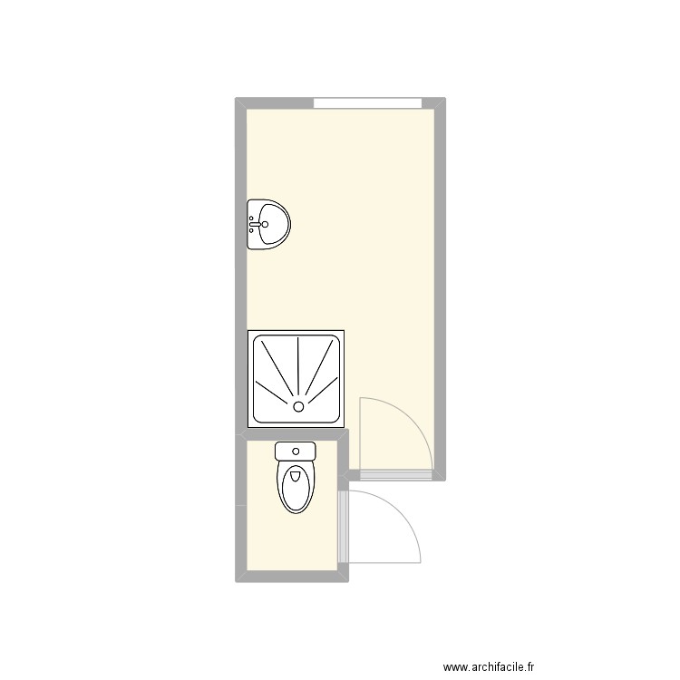 Etat-Actuel_MATHES. Plan de 2 pièces et 7 m2