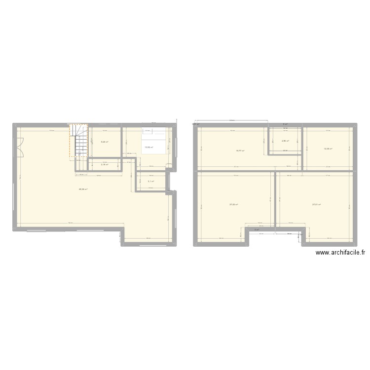 Maison. Plan de 14 pièces et 179 m2