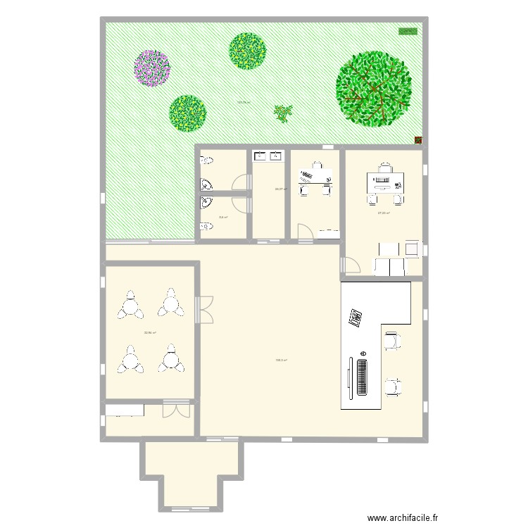 inc agri. Plan de 6 pièces et 358 m2