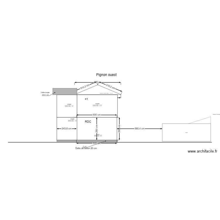 Pignon ouestttt. Plan de 0 pièce et 0 m2