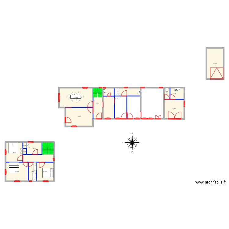 Plan2. Plan de 15 pièces et 164 m2