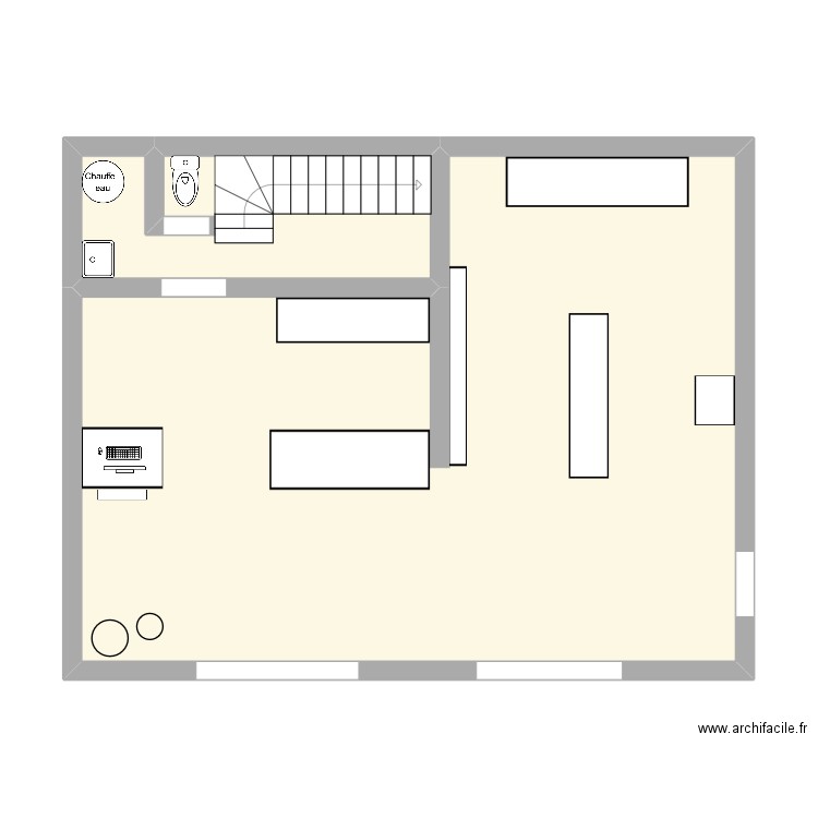 plan ddtm. Plan de 2 pièces et 60 m2