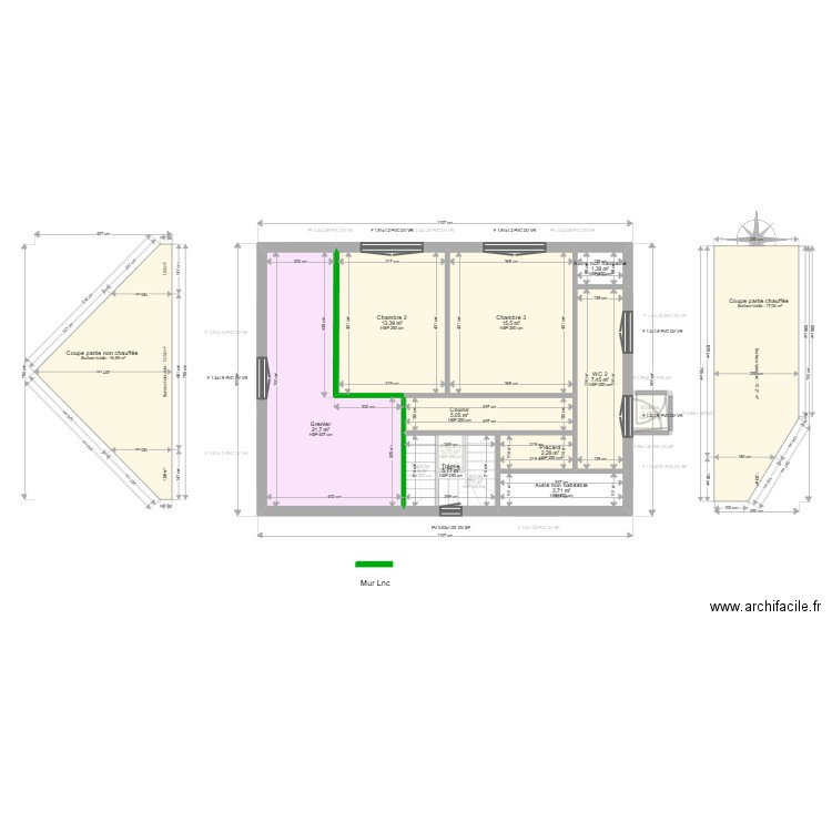 ML24017749. Plan de 25 pièces et 229 m2