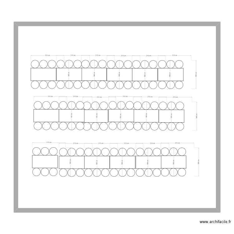 plan de table. Plan de 1 pièce et 144 m2