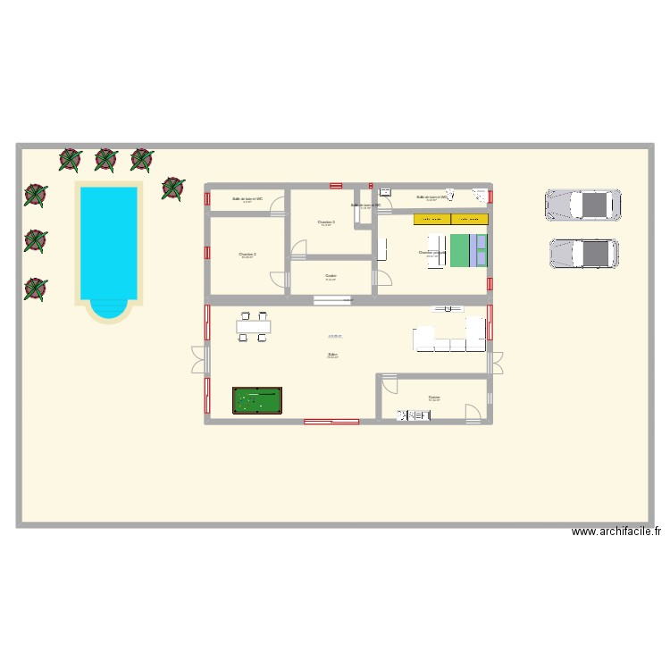 jacqueville. Plan de 11 pièces et 832 m2