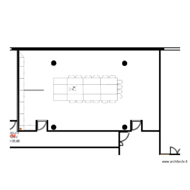 UP8   Bib. Univ.SALLE DES ENSEIGNANTS. Plan de 1 pièce et 115 m2