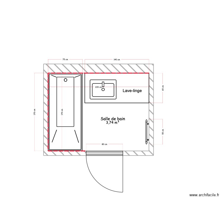 Brehier1. Plan de 1 pièce et 4 m2