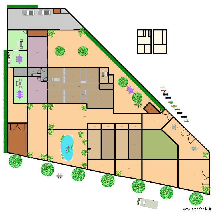 RESTO SUD + 4 STUDIO NORD 1311C. Plan de 64 pièces et 1864 m2