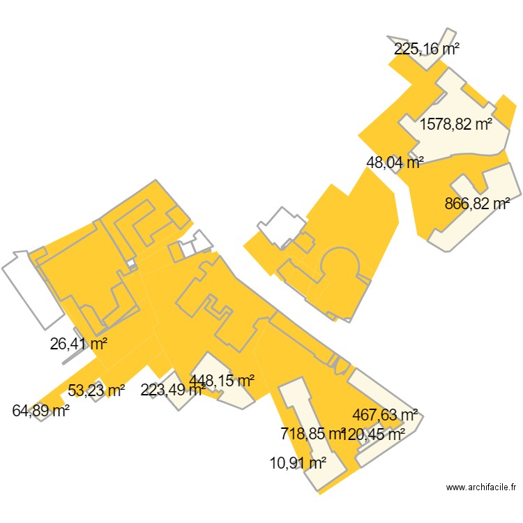 OGEC BOURGES CENTRE BATIMENT. Plan de 13 pièces et 5013 m2