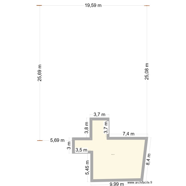 RENOVATION MODIFICATION. Plan de 1 pièce et 90 m2