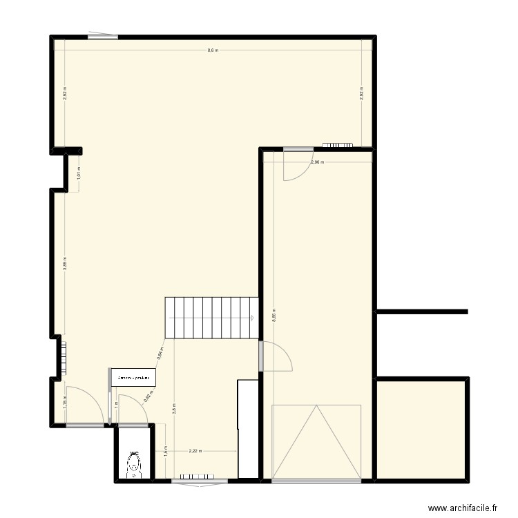 petunias entrée. Plan de 4 pièces et 104 m2