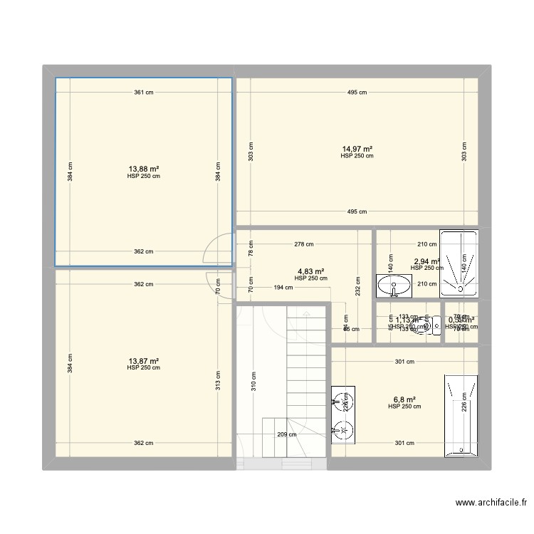 Equillemont 2 amenagement 07/24. Plan de 13 pièces et 123 m2