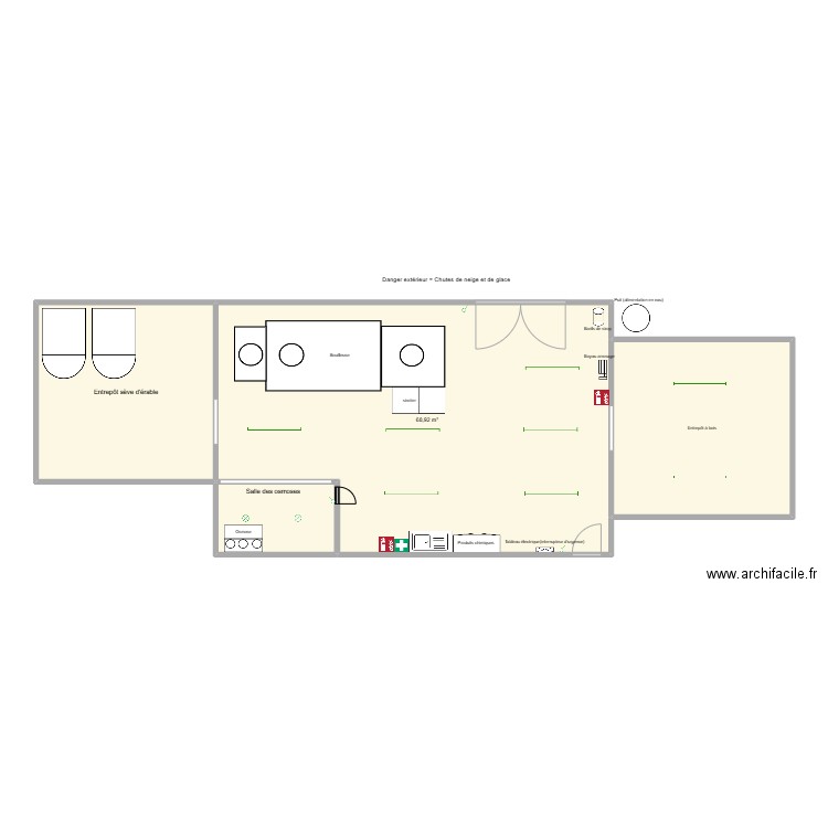 Érablière. Plan de 4 pièces et 123 m2