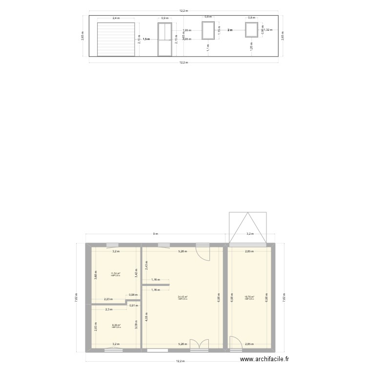 Maison St Molf - Avec modif. Plan de 6 pièces et 149 m2