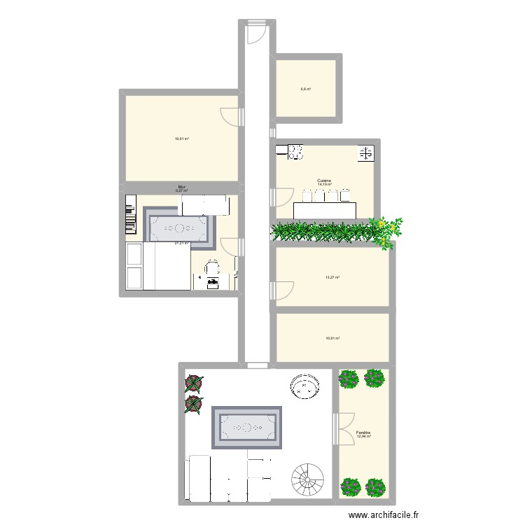 Nita plan ok. Plan de 8 pièces et 99 m2