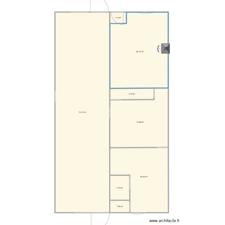 maison du pierre. Plan de 8 pièces et 149 m2