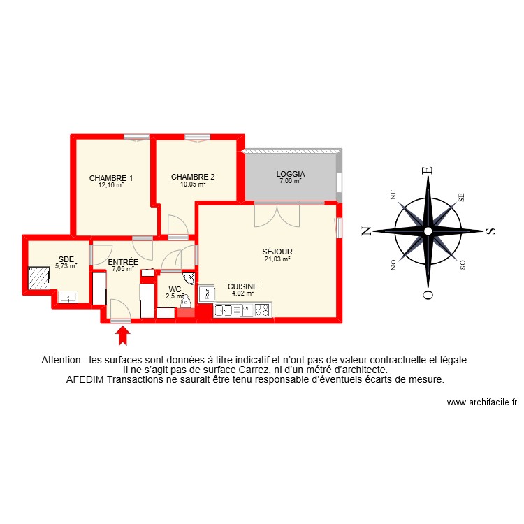 BI21002 -. Plan de 14 pièces et 72 m2