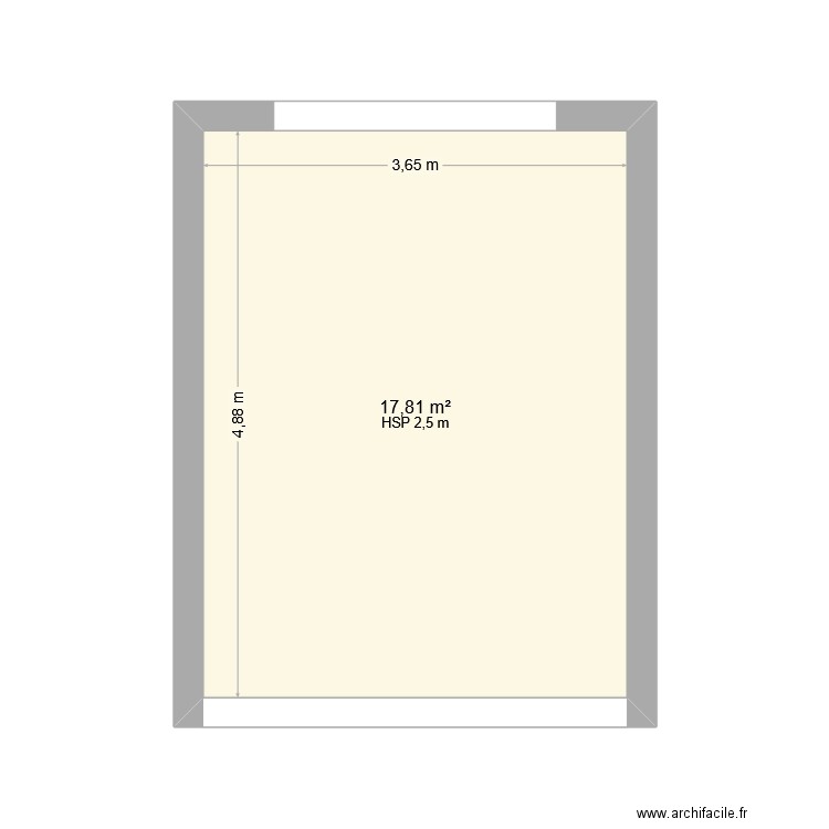 Sejour1. Plan de 1 pièce et 18 m2